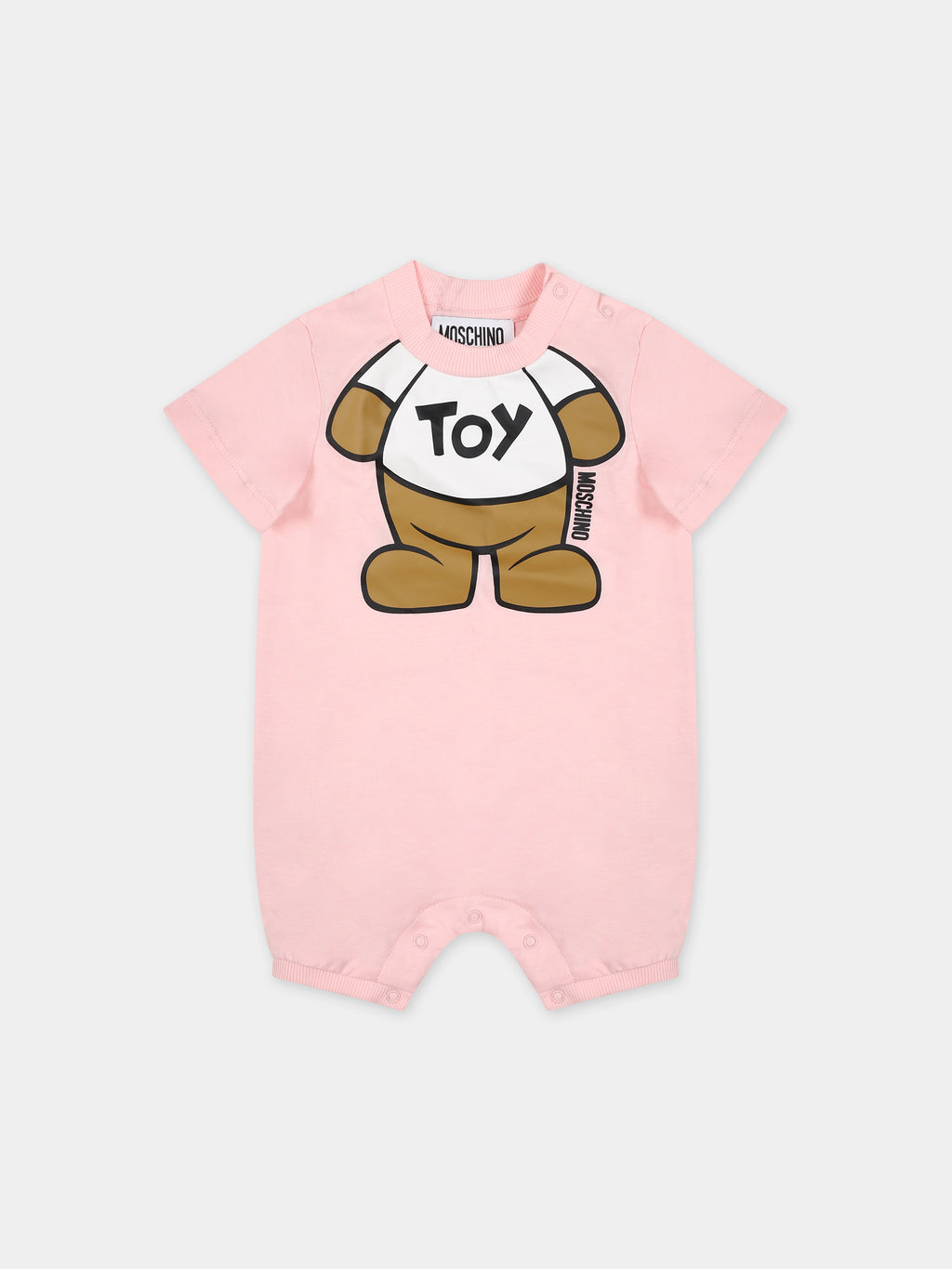 Barboteuse rose pour bébé fille avec Teddy Bear